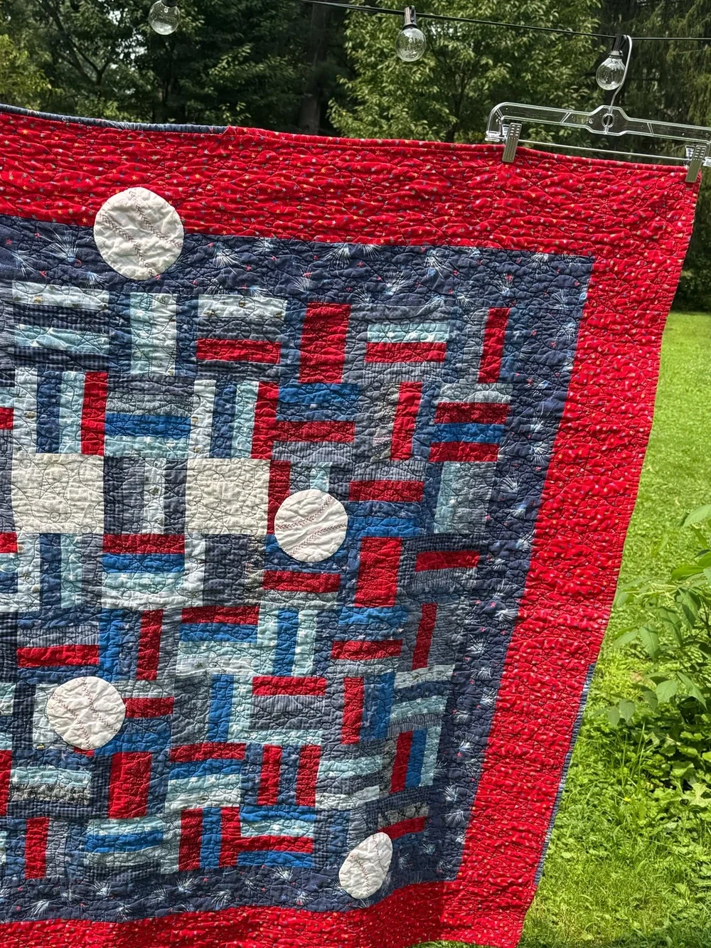 Handmade Quilt Baseball Patchwork Sport Theme 5ft x 51in ⚾️